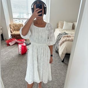 nordstrom white midi dress